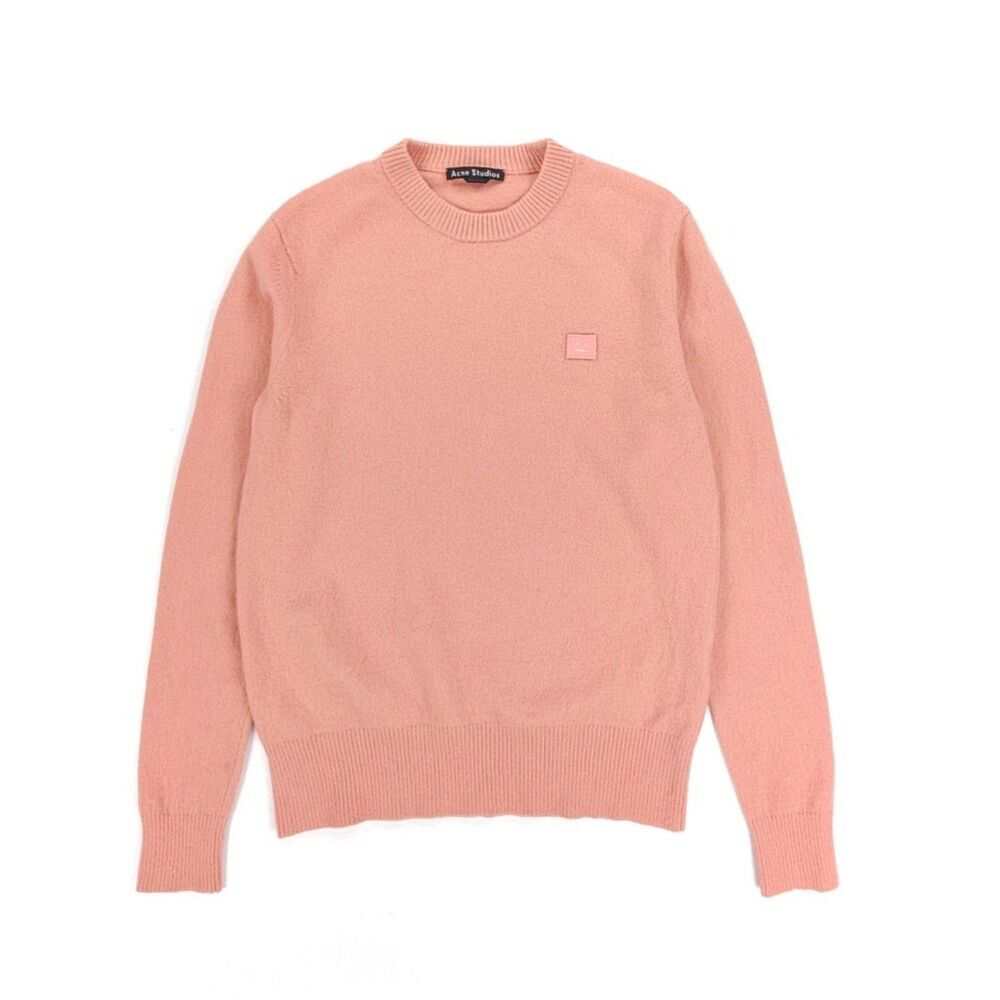 NEW Acne Studios Wool Nalon Face Sweater Minimal Grunge Preppy Indie Hipster